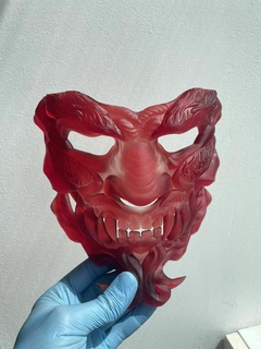 oni inspired mask japanese folklore cosplay halloween demon 3d print model - Mito3D