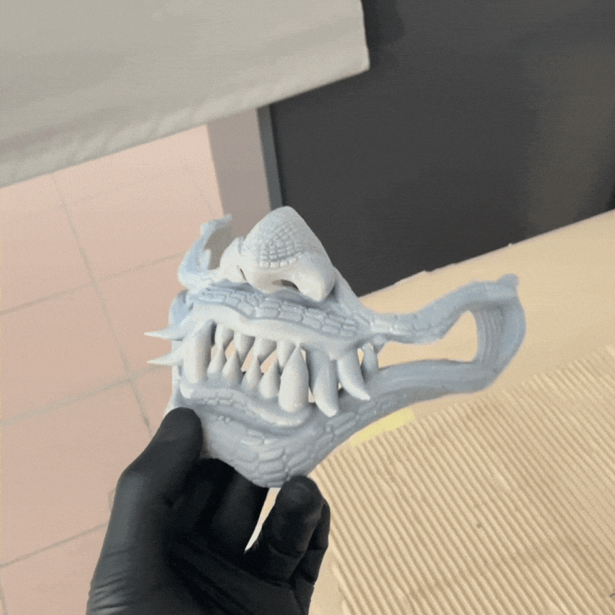 oni kertenkele maske Japonca folklor Kostüm oyunu cadılar bayramı iblis 3D print model - Mito3D