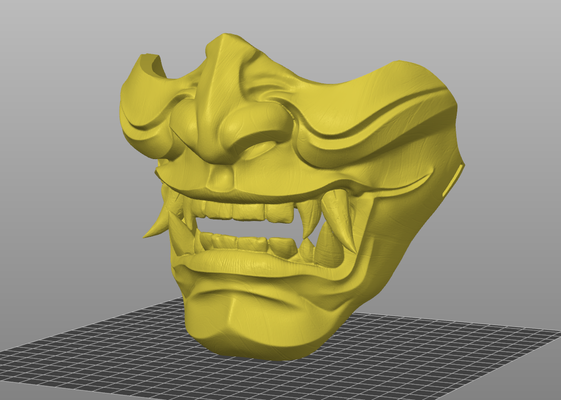 oni mask mouth 3d print model - Mito3D