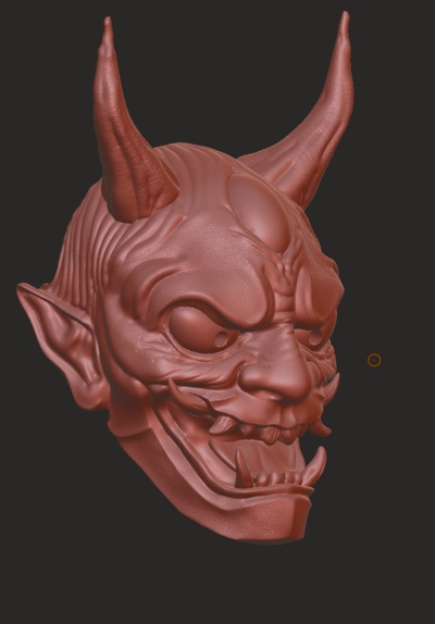 oni masque onimask japonais chemin 3d print model - Mito3D