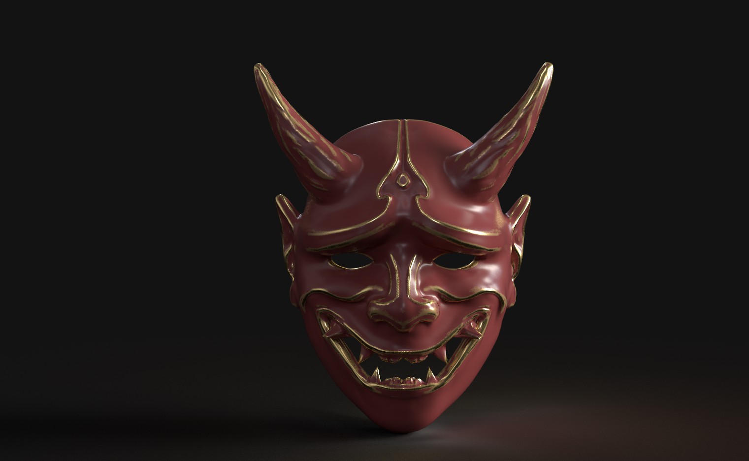 oni Maske japanisch 3D print model - Mito3D