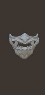 oni mask japanese holloween cosplay 3d print model - Mito3D