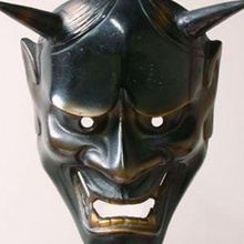 oni maschera art folklore giapponese troll orco diavoli 3d print model - Mito3D