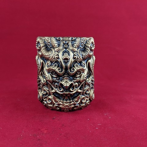 oni tasse art scifi antique confortable mug décorative japon l'oriental orné 3D print model - Mito3D