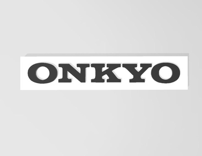 Onkyo logo prime musique entourer système stéréo 3d print model - Mito3D