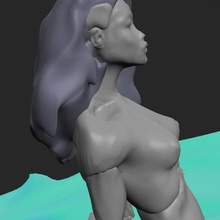 only lovers left alive art japanese woman portrait digital sculpt bust beauty 3d print model - Mito3D