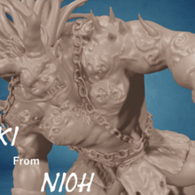 onryoki nioh art video-game japan japanese demon otherworld creature figure sculpter printable enemy boss villain 3d print model - Mito3D