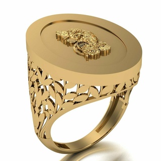 onza anillo 001 oro joyería joya plata diamante compromiso Boda Moda colgantes anillos 3d print model - Mito3D