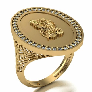 onza anillo 009 oro joyería joya plata diamante compromiso Boda Moda colgantes lira 3d print model - Mito3D