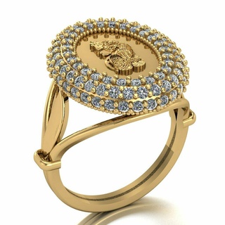 onza anillo 012 oro joyería joya plata diamante compromiso Boda Moda colgantes lira 3d print model - Mito3D