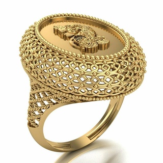 onza anillo 019 oro joyería joya plata diamante compromiso Boda Moda colgantes lira 3d print model - Mito3D