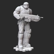 onyx garde Masculin engrenages guerre 3d modèle stl fichier impression Jeu criquet dent figure figurine miniature statue personnage 3d print model - Mito3D