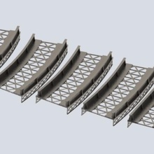 oo ho scale girder bridge architecture railway modelrail metal 3d print model - Mito3D