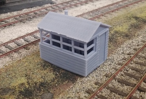 oo pequeña señal cabina modelo ferrocarril caja trenes 3d print model - Mito3D