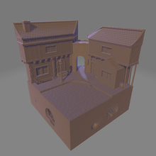 oofe orignal - ye street & sewers print place architecture house cobbles london uk fairytail dnd 3d print model - Mito3D