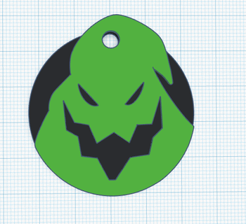 oogie boogie - nightmare christmas jack's strange world key ring keychain jack halloween day dead spooky sally 3d print model - Mito3D