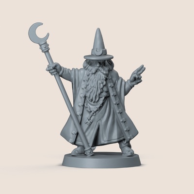 oop high mage remastered game oldhammer wizard zanrath undead fantasy miniatures board game skeleton zombie heroquest aos 3d print model - Mito3D