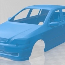 opel astra 1998 imprimível corpo carro jogos fenda escalextrico Tamiya rc miniz rádio controle passatempo 1 24 28 32 18 rastejante 3d print model - Mito3D