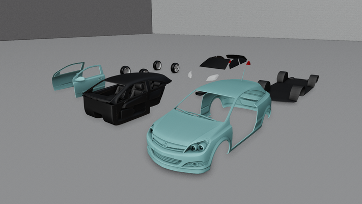 opel astra 2013 gtc 2012 2014 2015 spor hatchback almanya stl yazdırılabilir rc araba standart 3d print model - Mito3D