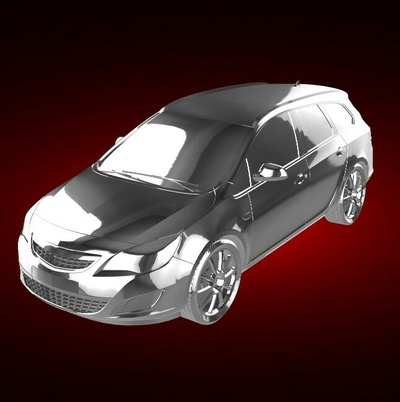 opel astra esportes tourer automóvel carro veículo comício raça derby super gt 3d print model - Mito3D