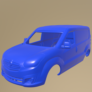 opel combo lwb cargo 2015 printable car body slot 1-10 separate parts scalextric tamiya rc miniz crawler kyosho axial traxxas micro 3d print model - Mito3D