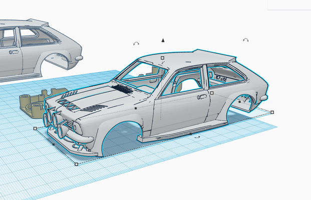 opel kadett city race incl chassi f r carrera 132 game digital evolution slotcar 3d print model - Mito3D