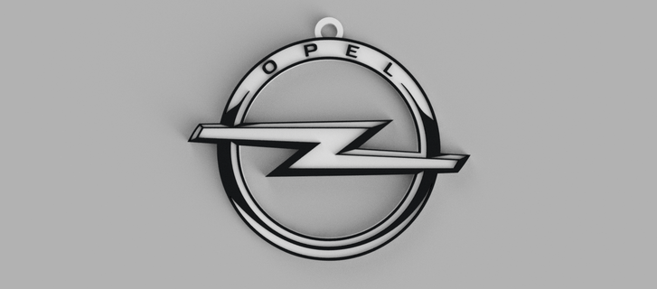 opel logo auto key ring - pendant earring 3d print model - Mito3D