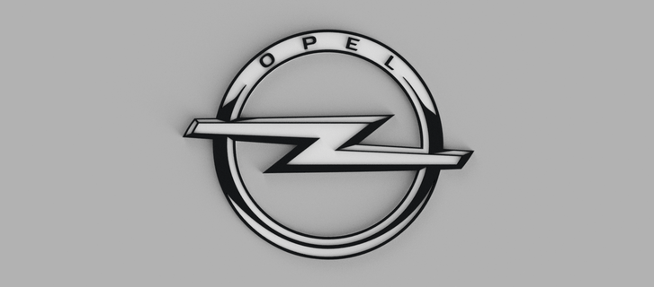 Opel logo auto image mur 3d print model - Mito3D