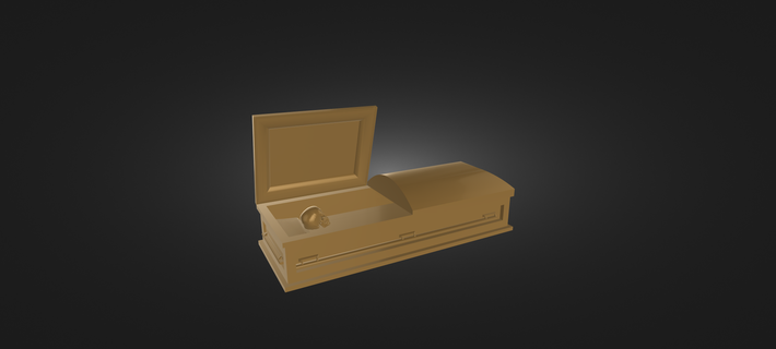 open casket skull coffin skull 3d printing stl toy halloween  3d print model - Mito3D