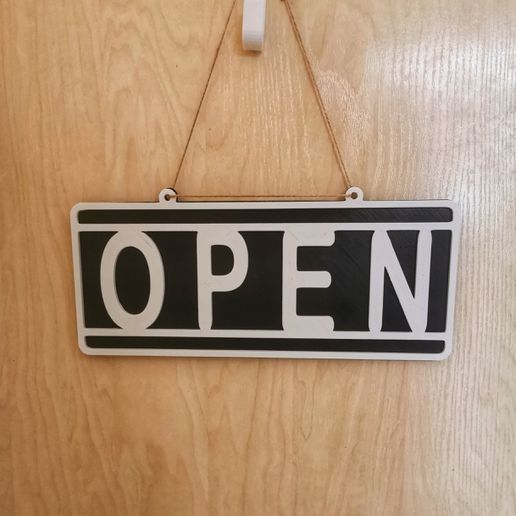 open closed door sign shop gadget sign open closed shop caf deco 3D print model - Mito3D