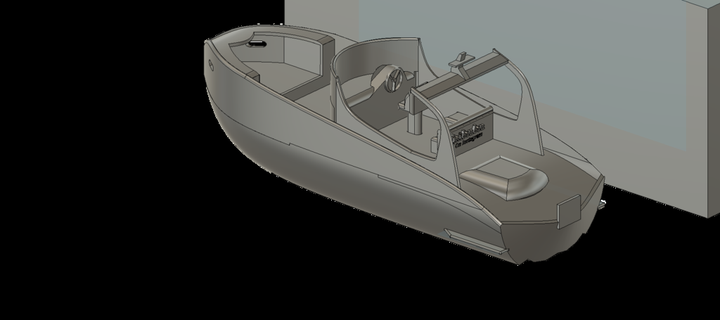 open cruise boat bateau rc hull model 3d printing 3d print model - Mito3D