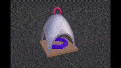 open hanging bird hamster feeder home garden pet 3d print model - Mito3D