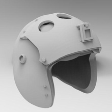 öffnen Helm Kämpfer Pilot ww2 Flugzeuge rc Kopf planen Flugzeug Luftfahrt 3d print model - Mito3D