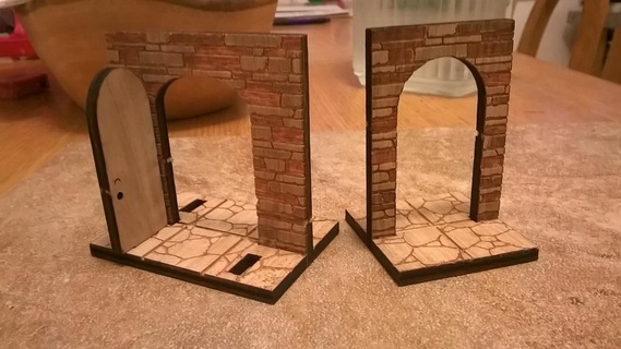 open miniature doorways Game miniatures rpg aid game prop tiles tabletop toy_game_accessories 3d print model - Mito3D