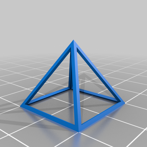 open pyramid building shape shapes structure triangle 3D print model - Mito3D