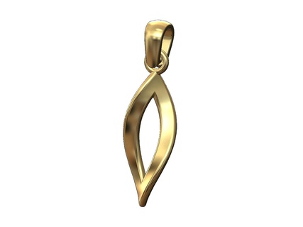 abrir simples torcido folha pingente fiança charme 3d impressão modelo folhas joalheria imprimível ouro prata pulseira moda jóias geométrico minimalista colar 3d print model - Mito3D