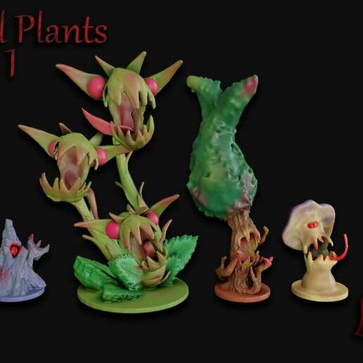 feuillage ouvert mal plantes pleinement prise charge dd dnd figure wargaming toy_game_accessories 3D print model - Mito3D