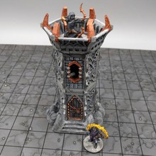 openforge - elfe noir, sentinelle de la tour jeu jouet d'accessoires warhammer wargaming terrain dessus table rpg pathfinder nsfw miniature donjons dragons le mdn 28mm 3d print model - Mito3D