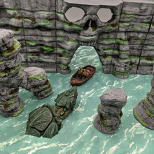 openforge - modular mar paredes de los acantilados juego juguete accesorios wargaming terreno pathfinder no molestar 28mm 3d print model - Mito3D