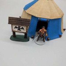 openforge - pavillion large tent game games wargaming terrain tabletop rpg miniatures miniature dnd 28mm 3d print model - Mito3D