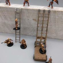 openforge - siege scaling ladders game games wargaming tabletop dnd 28mm 3d print model - Mito3D