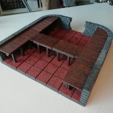 openforge de corte pedra passarelas madeira jogo dnd dungeon modular rpg telhas paisagem brinquedo 3d print model - Mito3D