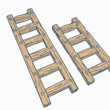 openforge ladders - 28mm game games 3d print model - Mito3D