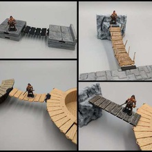 openforge modular plank rope bridges - 28mm game games 3d print model - Mito3D