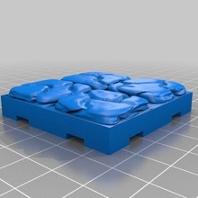 openforge ruined floor 2x2 connector architecture ground tile buildings structures 3d print model - Mito3D