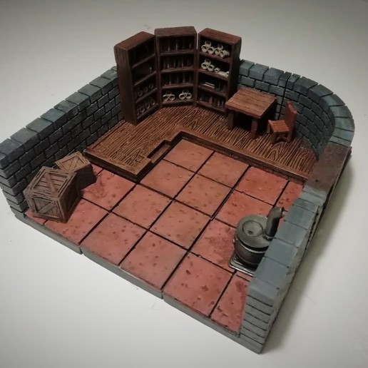 openforge plataforma de madeira jogo corte pedra dnd a telha telhas brinquedo 3D print model - Mito3D