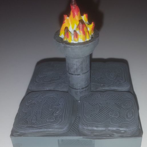 openlock-Feuerkorb Flamme Architektur Gebäude-Strukturen tile Gelände rpg-Fliesen rpg pathfinder-Fliesen openforge2 openforge dungeons dragons - dungeon dnd Fliesen 3D print model - Mito3D