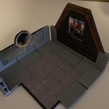 cerradura abierta piso pared losas espuma tablero juego mazmorras dragones cartón pluma rpg juegos 3d print model - Mito3D