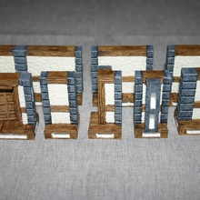 openlock tudor s walls cut stone pillars game toy accessories wargaming terrain wargame tavern tile style rpg tiles pathfinder dungeon dungeons dragons 3d print model - Mito3D