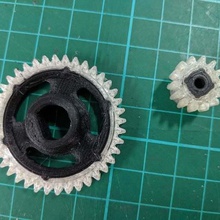 openrc f1 dual material spur & pinion gears game r c vehicles extrusion 3d print model - Mito3D